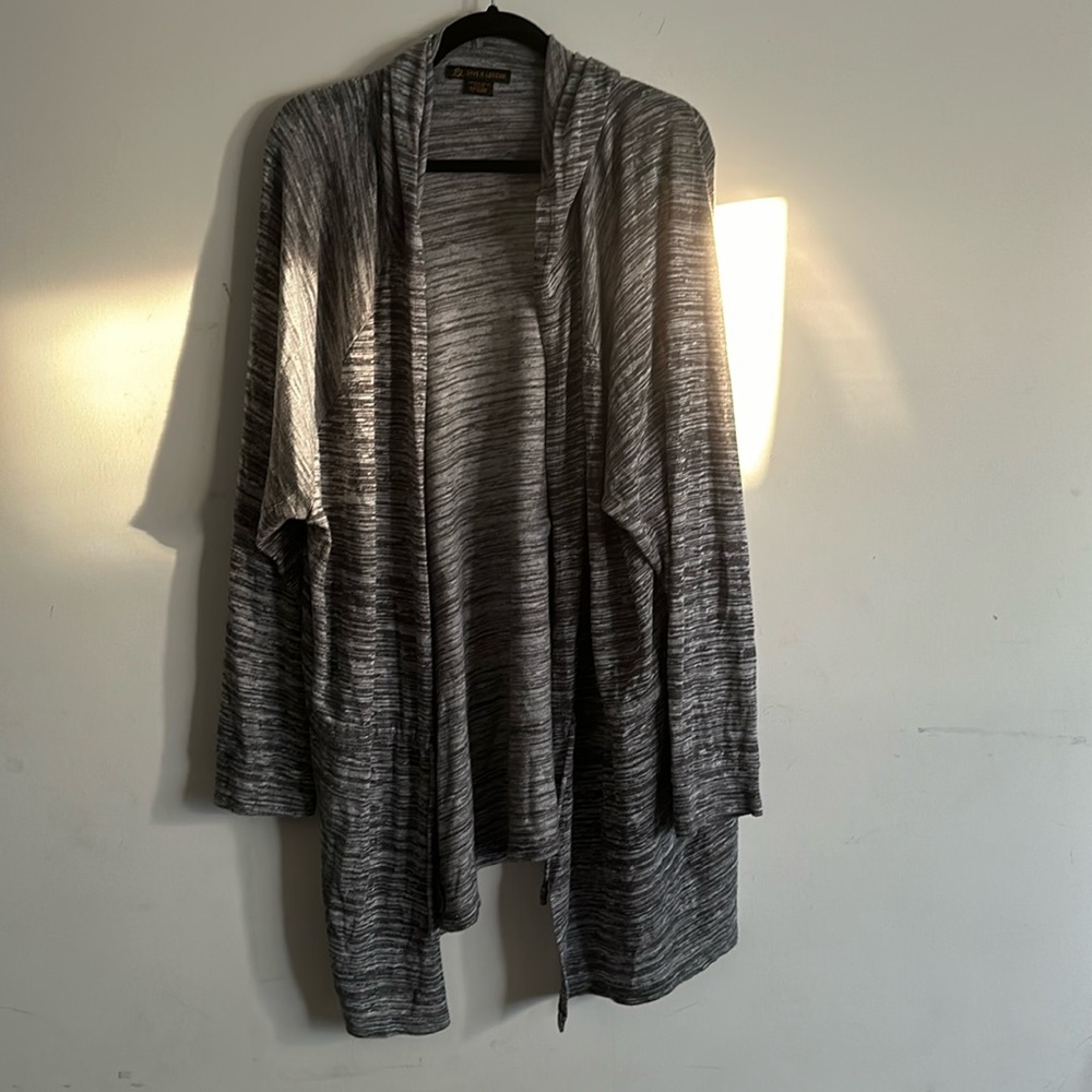 Heather Grey Addition Elle Hooded Cardigan (4X)